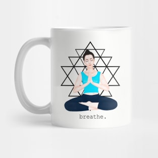 triangles. breathe Mug